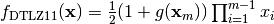 f_{\text{DTLZ1}1}(\mathbf{x}) = \frac{1}{2} (1 + g(\mathbf{x}_m)) \prod_{i=1}^{m-1}x_i